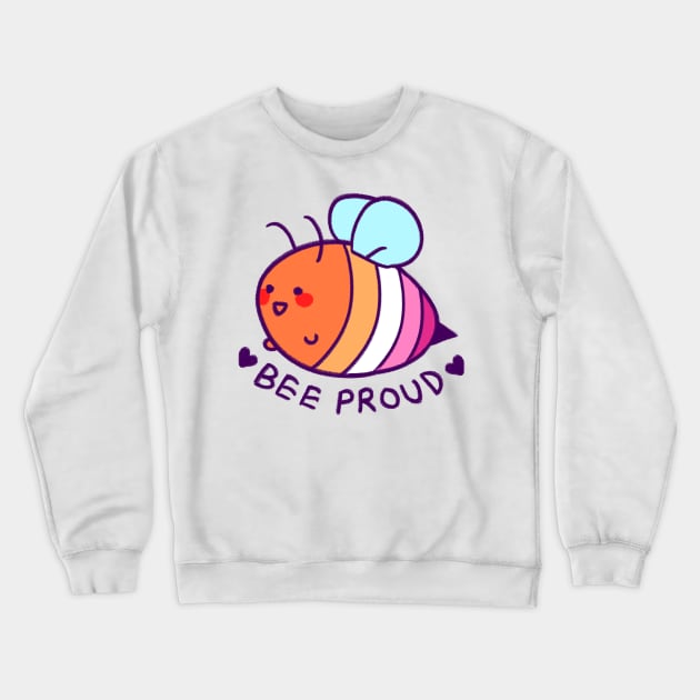 BEE proud: lesbian flag Crewneck Sweatshirt by strasberrie